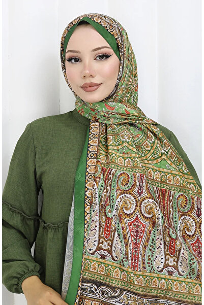 sefamerve Σάλι με έθνικ σχέδιο 70303-10 Σμαραγδένιο πράσινο