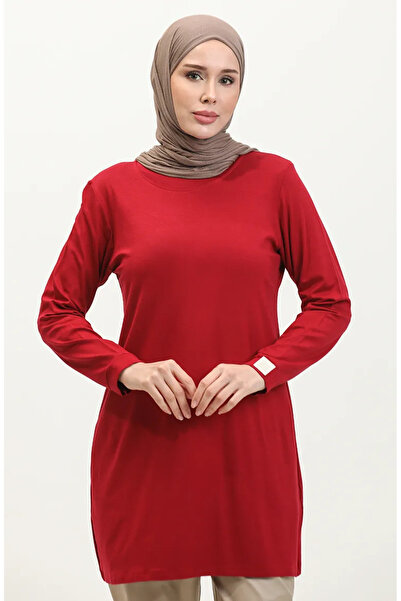 sefamerve Viskon Tunik 9070-02 Bordo
