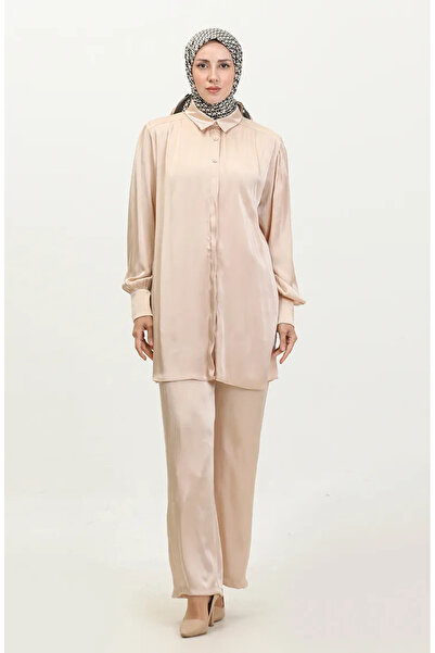 sefamerve Tunik Pantolon İkili Takım 11301-02 Bej