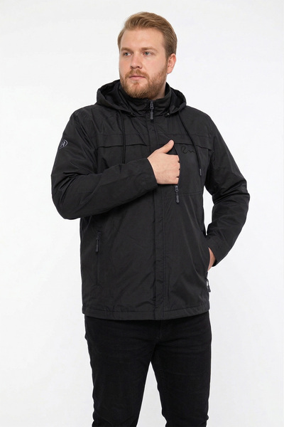 Remsa Spor Nagy méretű férfi kapucnis szélálló zseb, részletes belső háló, fe...