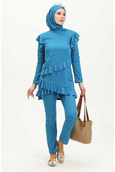 sefamerve Hidžábové plavky s dlouhým rukávem v petrolejové barvě - 2208-03