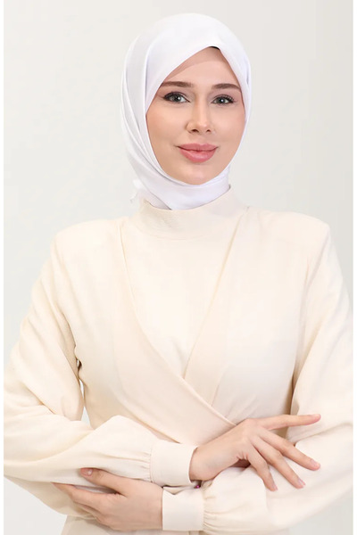 sefamerve وشاح كريستال أبيض كامل 81079-11