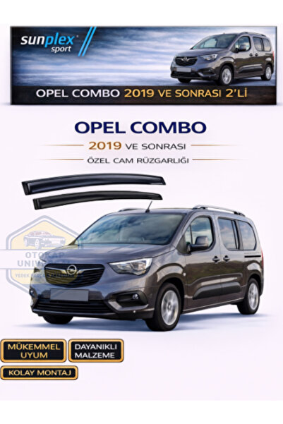 SUNPLEX Opel Combo 2019 - 2026 Cam Rüzgarlığı Takım 2'li Takım Rüzgar Kesici,...