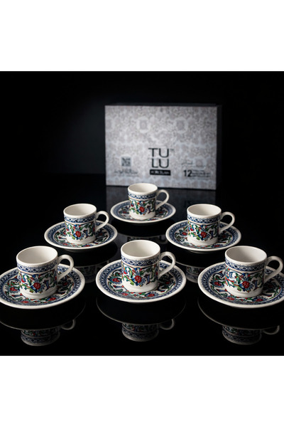 tulûporselen KÜTAHYA PORSELEN 12 PARÇA TOPKAPI KAHVE FİNCANI SETİ