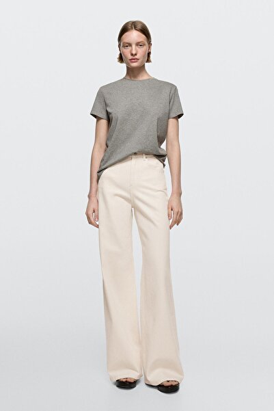 Massimo Dutti Yüksek bel geniş paça jean