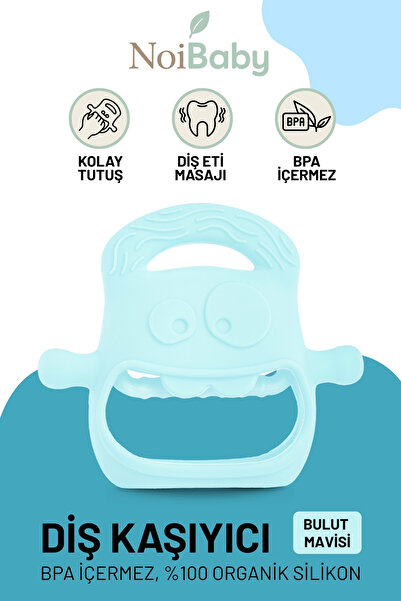 NoiBaby Bebek Diş Kaşıyıcı Silikon - Mavi