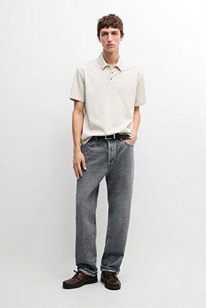 Massimo Dutti Short-sleeved polo shirt, 100% cotton