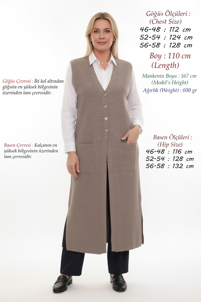 Elvin ملابس تريكو نسائية مقاس كبير من الصوف الفولاذي قماش مجدّل كثيف وطويل من...