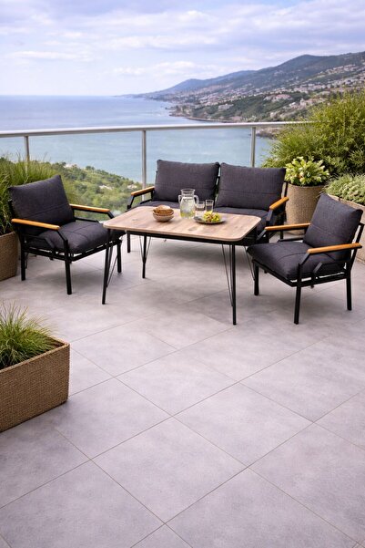 Dekoport Kutay Bahçe, Balkon, Çay Seti Koltuk Takımı, Metal Kanepe Güneşe Day...