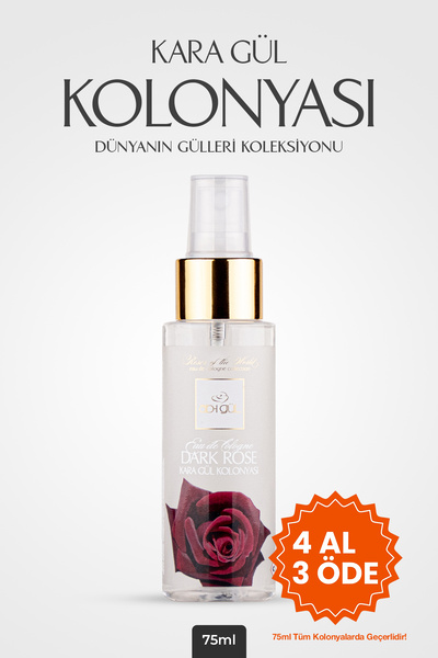 Ab-ı Gül Karagül Kolonyası 75 ML | Dark Rose Eau De Cologne - World of Roses