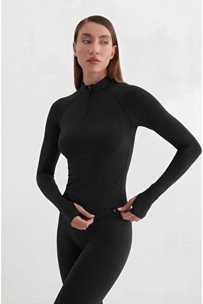 cervus Γυναικείο αθλητικό μπουφάν με μισό φερμουάρ Vistara χωρίς ραφές