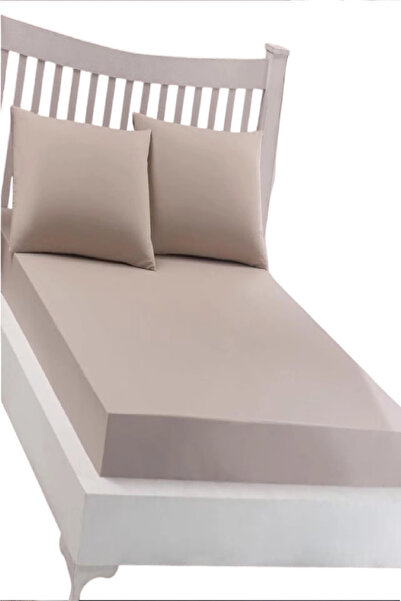 Evony Cearşaf Prosop Elastic Stretch King Size 180x200 Cm Culoare Maro Deschis