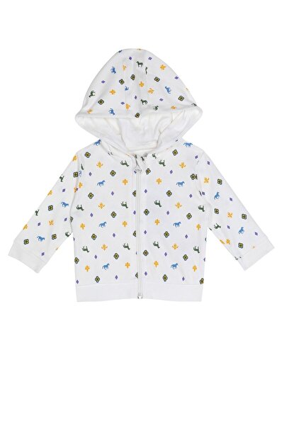 U.S. Polo Assn. 1029 Baby Hooded Cardigan Cream
