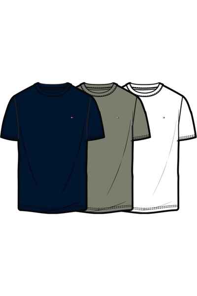 Tommy Hilfiger Men's Brand Logo T-Shirt, Suitable for Daily Use, Navy Blue-Gr...