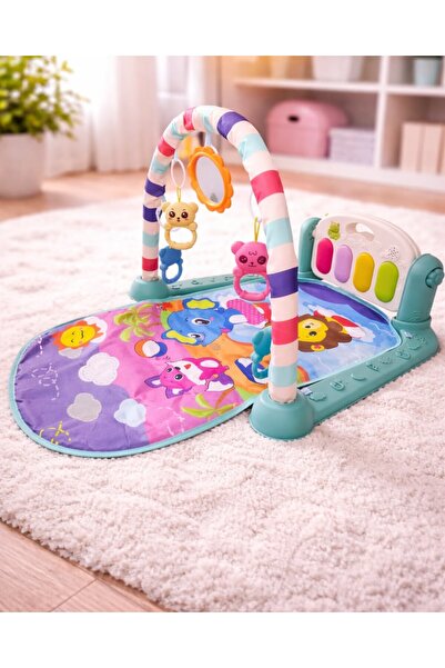 Salamandra Centru Activitati Albastru, cu jucarii Zornaitoare,Oglinda, Pian c...