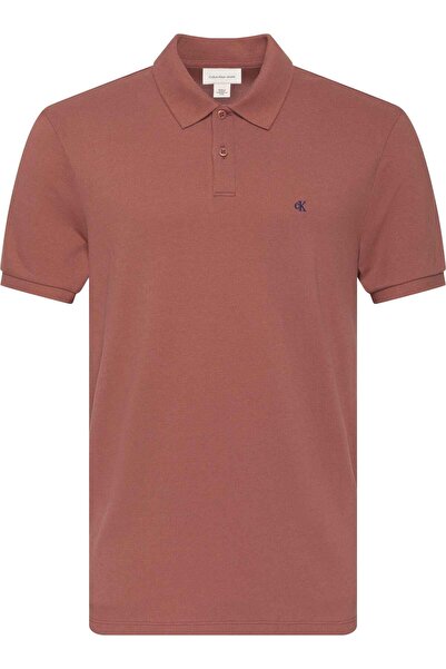 Calvin Klein Мъжка тениска с лого на марка, от органичен памук, с поло яка, к...