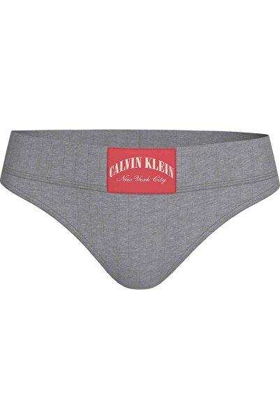 Calvin Klein Women's Brand Logo Gray Panties Suitable for Daily Use Lv00Qf871...