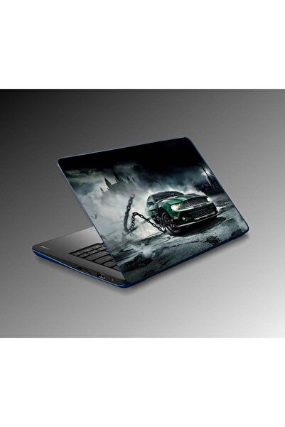 StickerArt Laptop Sticker Notebook Pc Kaplama Etiketi Yeşil Araba