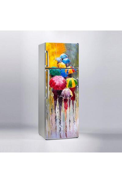 StickerArt Buzdolabı Sticker Kaplama Dolap Kaplama Etiketi Yağmurlu Gün