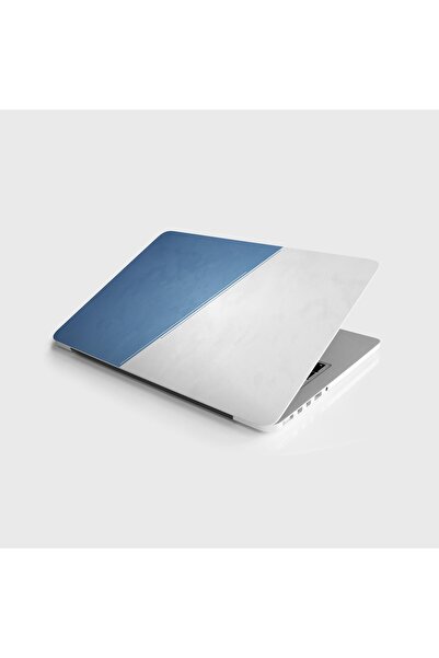 StickerArt Laptop Sticker Notebook Pc Kaplama Etiketi Mavi Beyaz
