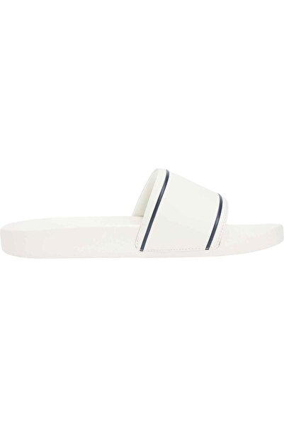 Tommy Hilfiger Women's Brand Logo White Slippers Suitable for Daily Use En0En...