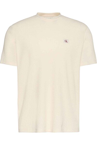 Calvin Klein Men's Ss Waffle Badge Crew Neck T-Shirt