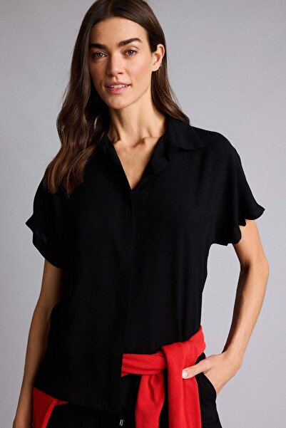 DeFacto Regular Fıt Gömlek Yaka Kısa Kollu Gömlek H1482AX26SP