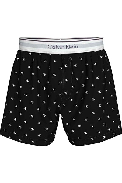 Calvin Klein Erkek Marka Logolu Beyaz Elastik Bantlı Siyah-Beyaz Logolu Pijam...