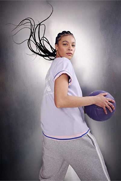 DeFacto NBA Wordmark Oversize футболка з принтом на спині G0680AX26SP