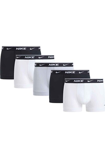 Nike Чоловічі повсякденні боксерські шорти з логотипом бренду біло-сіро-чорно...