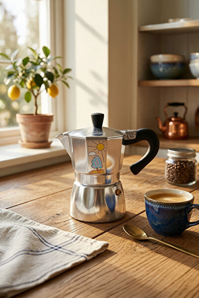 Any Morning Hes-6 Moka Pot Espresso Kahve Makinesi 240 ML