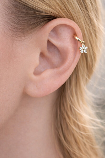 Sacce Scarves&Accessories Mini Çiçek Sallantılı Halka Helix Küpesi Mini Küpe