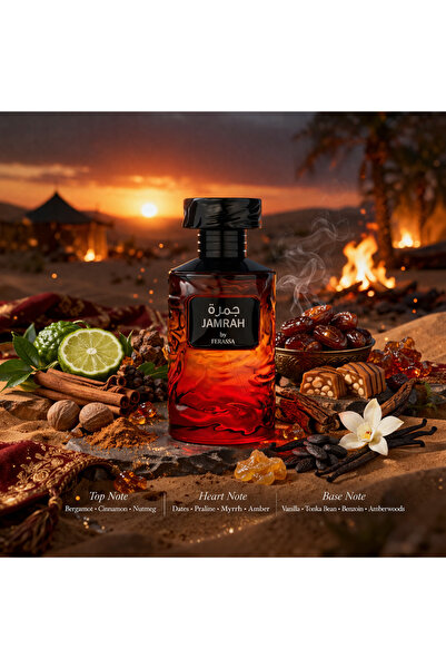 ferassa Jamrah Edp 100ml بخاخ طبيعي مبخر للجنسين 3.4 أونصة سائلة