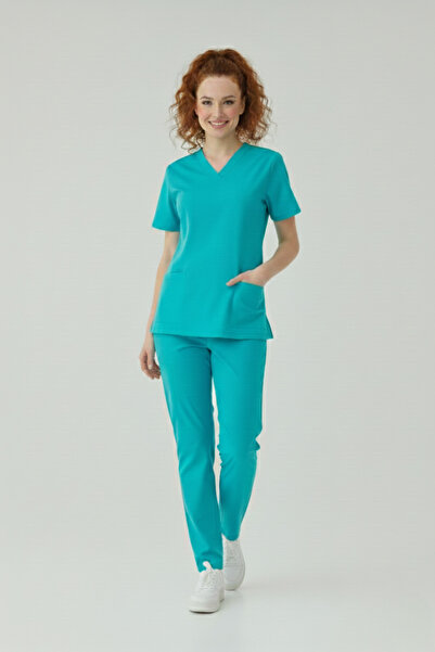 HEMİ طقم ملابس طبية من ليكرا من برمودا آيل فور ممرضة وطبيب