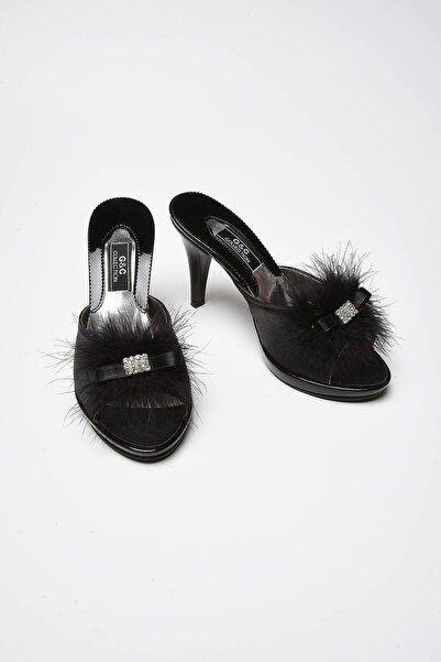 GC Papuci negri de zestre de mireasă pentru femei