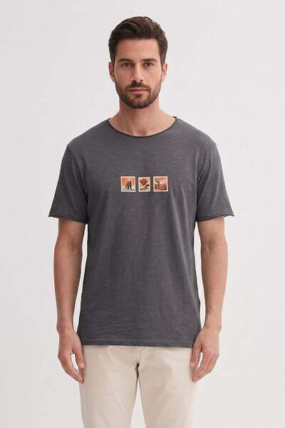 Bad Bear تي شيرت روز أسفلت للرجال مطبوع