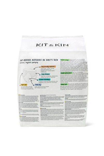 Kit&Kin Scutece hipoalergenice Kit&Kin Pants YP 2, Mărimea 8, 19 kg+, 14 bucăți