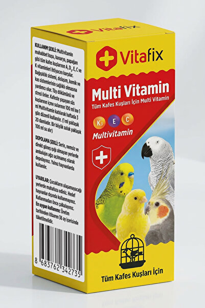 Vitafix Kuşlar Için Multi Vitamin Ve Kuş Vitamini , Muhabbet Kuşu , Papağan V...