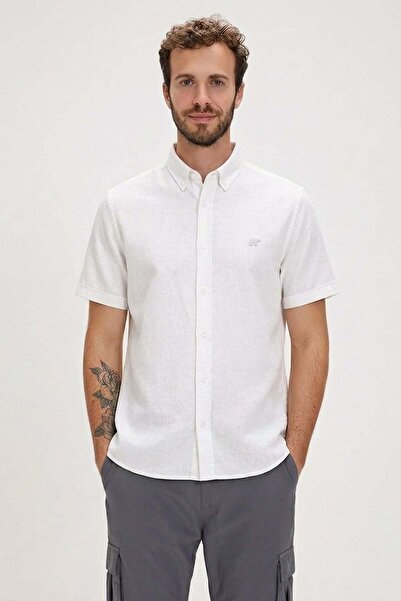 Bad Bear Drafty White Short Sleeve Men's Shirt