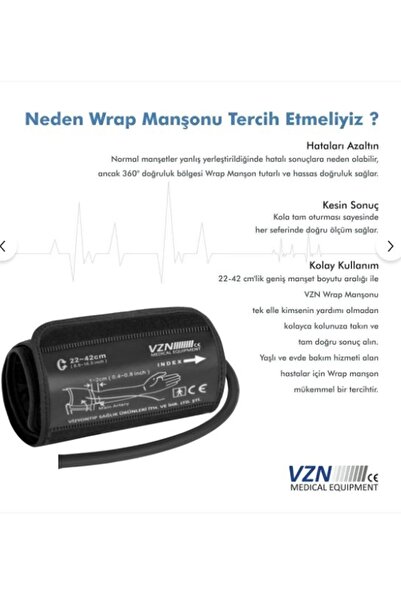 VZN Intelli Wrap Akıllı Manşon 22-42cm Geniş Boy
