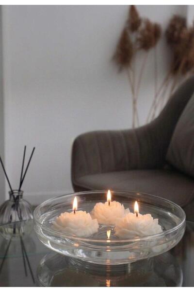 mumeleven Yüzen Gül Mumlar (3 ADET)