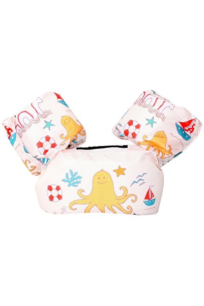 Avaleea Children's life jacket with swimming finsCreamOctopus pattern