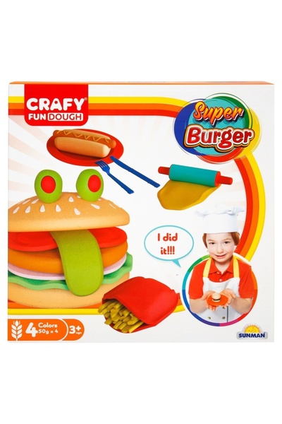 Noriel Modeling setSuper Burger from plasticineCrafy12 pieces