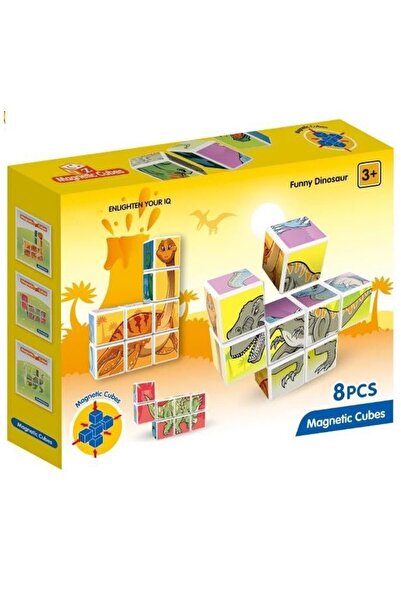 Avaleea Smart set of magnetic cubes Dinosaurs8 pieces