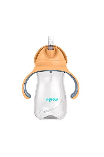 U-Grow Ποτήρι με καλαμάκι από Τριτάν, πορτοκαλί, 300ml
