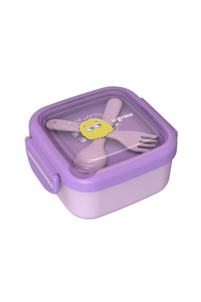 U-Grow Caserolă 2 în 1 cu lingură și furculiță, mov