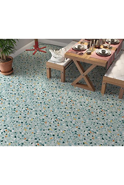 StickerArt Yer Kaplama Zemin Kaplama Folyosu 65x130 cm Terrazzo Floor Color