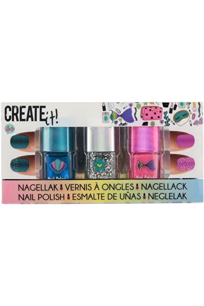 Create It Set de 3 oje pentru fetite Mermaid Glitter Create It! 8 ml