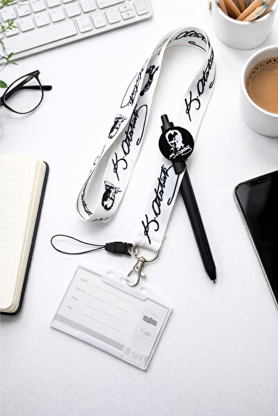 excarpin Snur pentru gât alb, semnat de Atatürk, curea pentru telefon și supo...