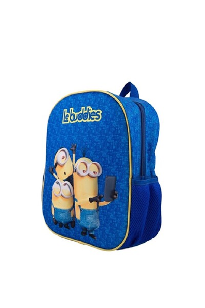 Minions Rucsac 3D pentru grădiniță, 1 compartiment, Minioni, Albastru/Galben,...